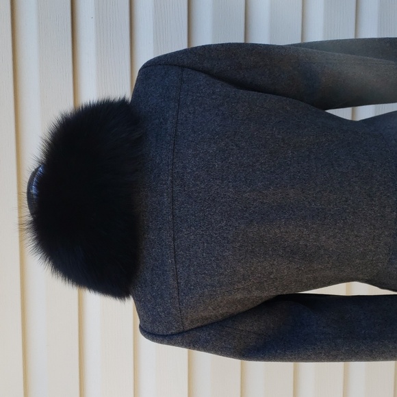 BURBERRY COATBRIDGE DOUBLE-BREASTED WOOL CASHMERE TRENCH COAT FUR COLLAR - Picture 7 of 16